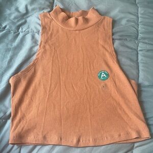Orange Sleeveless Crop Top